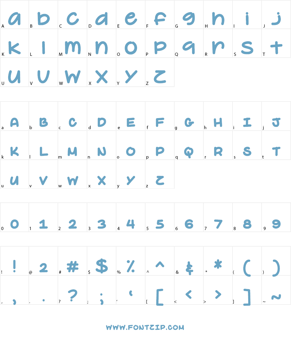 Elephant Ears Demo Font Character
